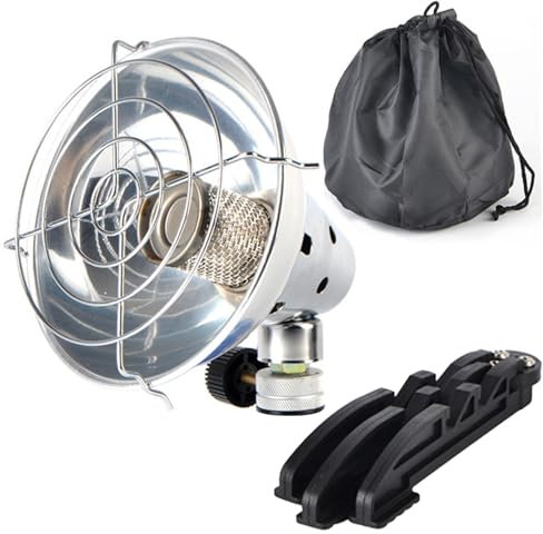 Portable Butane Heater, Gas Heater with Control Valve, Foldable Base and Storage Bag Outdoor Tent Heater for Camping, Ice Fishing, Garage, Porch.