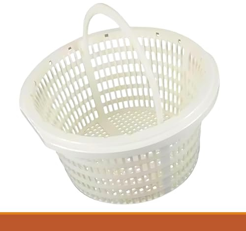 WeltenMarkt Panier de skimmer de piscine standard, diamètre 19 cm, panier de rechange pour piscines hors sol et encastrées, collecteur de particules en plastique blanc pour éviter l'obstruction du