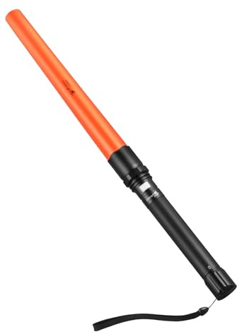 UltraFire UF-806 Lampe de poche LED avec barre de signalisation 48 cm 850 lumens 3 modes avec mode clignotant rouge pour le contrôle de la circulation, l'aéroport, les pompiers, le stationnement, les