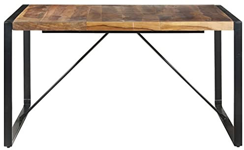 HETFTJN Partytisch Kitchen Table Schreibtische Gaming Tisch - Esstisch 140x140x75 cm Massivholz mit Palisander-Finish für Büro Küche Campingplatz Konferenzraum