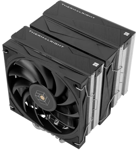Thermalrlght Royal Knight 120 CPU Cooler, 6 Heat Pipes Heatsink CPU Cooling, Dual 12cm PWM Fans, for Intel LGA115X/1200/2011/1700/1851;AM4/AM5,Desktop Tower Cooling