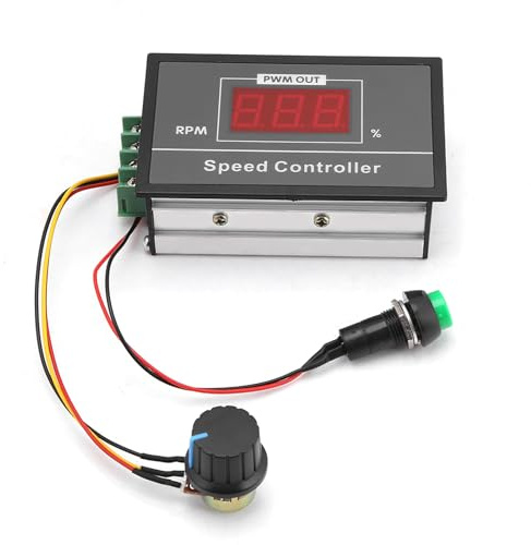 CYTGOUPER DC 6-60V 12V 24V 36V 48V 30A PWM DC-Motor-Drehzahlregler (PWM), stufenloser Geschwindigkeitsregler mit Start Stop Schalter und digitaler Anzeige, einstellbar PWM Regler