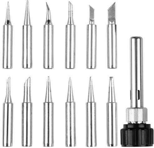 SRunDe 13 Pezzi Punta per Saldatore, Punte Saldatore Stagno 900M, Punte di Saldatura di Ricambio per Attrezzature e Accessori per Saldatura per Hakko, Aoyue, Yihua