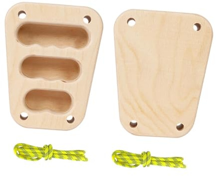 Sharplace 2X Holz Hangboard Klettern Hält Griffbrett Finger-stärkungsmittel-Ball Einfach zu Bedienen Glatte Training Bord Hängen Bord für Indoor