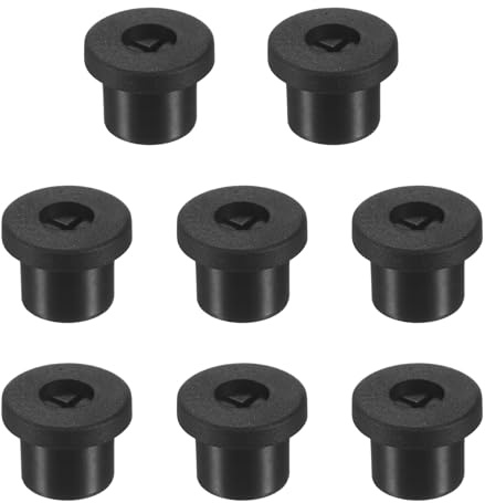 M METERXITY 8-Pack Rubber Grommets for Wiring 10mm Desk Grommet Double-Sided Flexible Cable Cord Grommet Desk Hole Cover for Cables/Wires Through Protection Cable Grommet [Black]