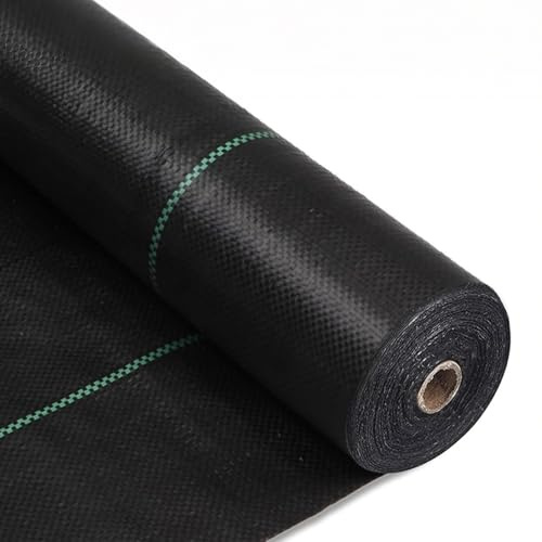 YAHMIA Tessuto non tessuto per erbacce da giardino, 100 m², anti-erbacce 4 m x 25 m, 90 g/m², resistente alle erbacce, resistente agli strappi, alta stabilizzazione UV