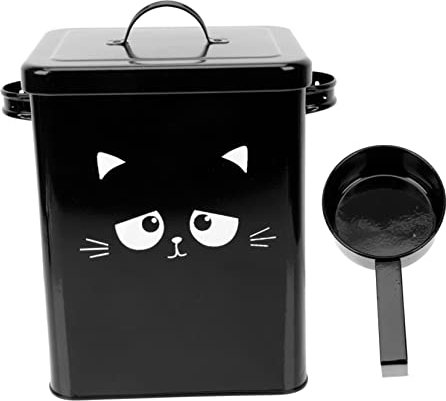 SUPVOX Pet Food Containers Pet Food Holder Airtight Storage Metal Storage Box Food Bucket for Cats and Dogs