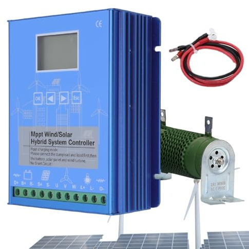 XEEAOFE 18000W Wind Turbine Energy Windmill with Dump Load, Wind Turbine Generator Mppt Charge Controller, 12V 24V 48V MPPT Wind Solar Hybrid Controller,12V