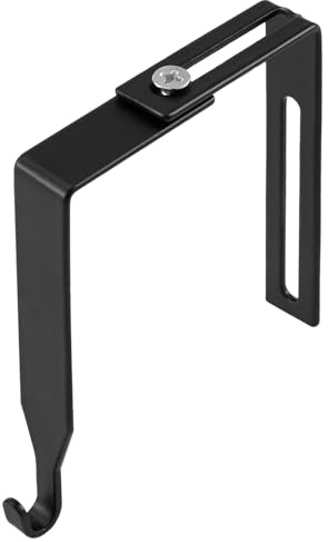 Flkiglm 2 piezas de ganchos de armario ajustables, gancho para puerta, gancho ajustable para ropa de metal, gancho para paneles divisorios, perchero para puerta para colgar, gancho para puerta para