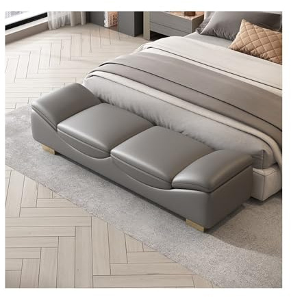 ZKALQECNF Bettbank Schlafzimmer-Bett-Endbank, leichte Luxus-Sofabank, Eingangsschuhbank, Wohnzimmer, kleine Sofabank, Chaiselongue, Lange Bank Schlafzimmer(Dark Gray,Groß)