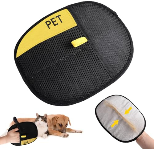 lasuroa Pet Hair Removal Gloves, Electrostatic Cat Hair Remover for Furniture Carpet Clothes Couch Reusable Grooming Gloves for Dog Cat Washable & Effortless Fur Cleaning