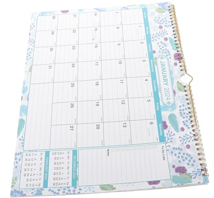 Gogogmee Monatskalender Hängekalender für Büro und Monate Englisch Hochwertiges Beschichtetes für Planung und Organisation Perfektes zu Weihnachten
