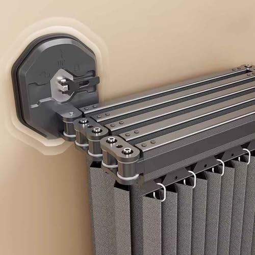 HLTQL Set di Tende da Doccia con Asta Pieghevole，Tenda da Doccia Pieghevole con Asta Tenda Telescopica Doccia, Tende per Doccia Shower Curtain(A,(0-70)*200cm)