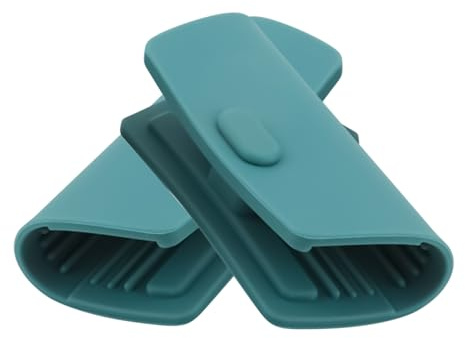 Ahuuen Protector De Silicona Para Asa De Sartén De Hierro Fundido - 1 Par De Fundas Protectoras De Silicona Para Asas - Accesorio Cocina Utensilios para Freír Sartén Grill Estufa Horno Microondas