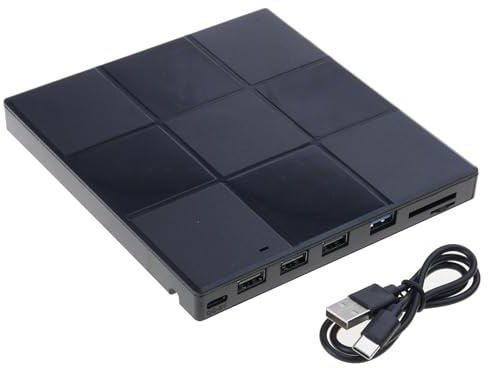 ZYHARUKO Optische Laufwerke Multifunktions-Brenner mit USB/C und Steckplätzen
