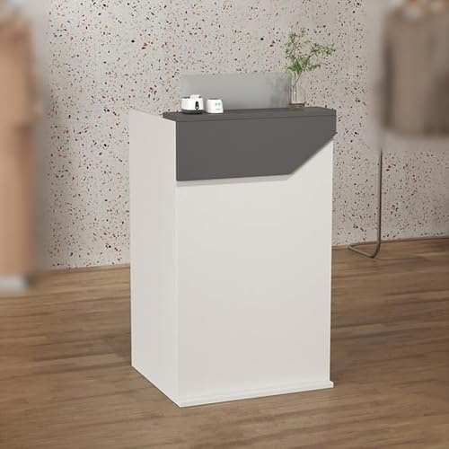 Kleiner Empfangstheke Empfangstresen, mit Abschließbarer Schublade, Moderner Tresen Hausbar Theke Bar Counter, für Empfangsraum,Salon,Bekleidungsgeschäft,001