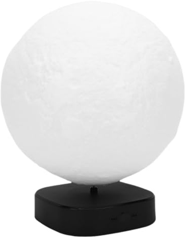 Hyuduo Lámpara de Luna Luz Nocturna 3D con Luz Sensor de Sonido Encendido Automático Apagado Control Táctil Lámpara de Escritorio Regulable para Dormitorio Sala de Estar Oficina Regalo