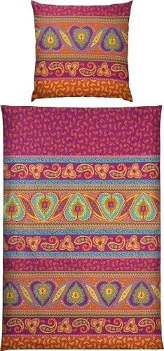 REDBEST Bettwäsche Seersucker bunt Größe 1x 135x200 cm + 1x 80x80 cm