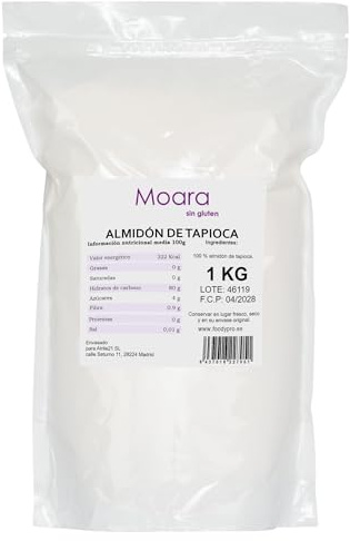 Almidón de yuca, tapioca, sin gluten y vegana - Fécula de mandioca (1 kg)