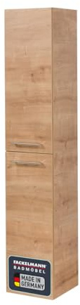 FACKELMANN B.PERFEKT Hochschrank AST-Eiche – Moderner Badschrank in Braun, Hängend, Maße: 30x159x32 cm, Made in Germany