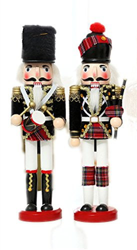 Selene Set of 2 Scotand Nutcracker Soldier Christmas Ornament Gifts Holidays Presents 12 inches Tall