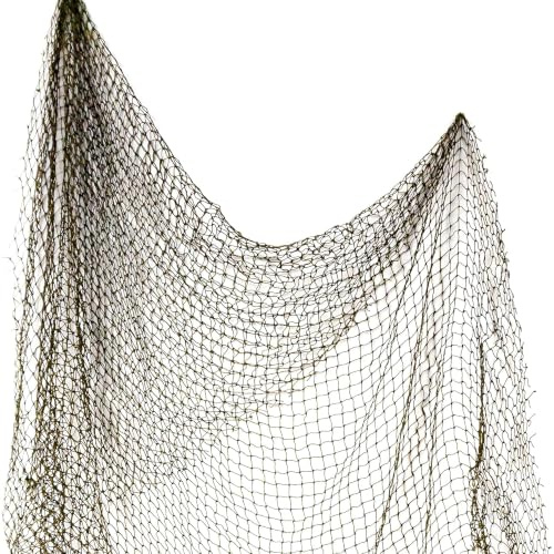 Fishing Net Decor – Real Repurposed 5x10ft Fishing Net for Wall, Beach Party & Nautical Decorations – Authentic Fish Netting for Pirate & Mermaid Themes – Indoor Outdoor Coastal Home Décor