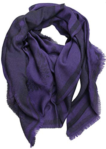 Rotfuchs Wollschal Webschal Winterschal Herrenschal Flügel Look 58 x 180 cm violett made in Germany