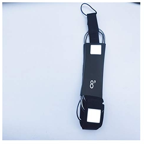 RH-HPC Surf Leine 8FT 9FT Surfbrettleine transparentes schwarzes Core Surfbrett Sicherheitsseil SUP Leash. (Color : 8ft7mm)