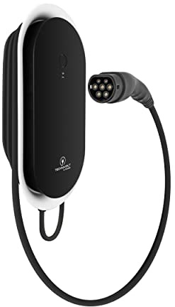 TechniSat TECHNIVOLT 1100-11kW Ladestation/Wallbox für E-Autos mit integrierter Ladesteckdose Typ 2 für schnelles Laden zu Hause, RFID-Karte, IP54, Made in Germany