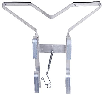 Aluminum Ladder Stand Off - V-Shaped Ladder Accessories With Rubber Bumper, No Trace, Multipurpose, No Tools Needed, Used on Building Corner, Tree, Utility Pole, Downpipe