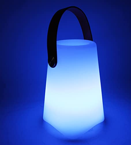 Arnusa LED Tischleuchte mit Bluetooth Lautsprecher kabellos Akku Farbwechsel RGB Dekoleuchte mit Fernbedienung und Musik Tischlampe