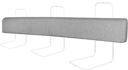 AufuN Bettgitter Rausfallschutz Bettschutzgitter Kinderbettgitter Bettkantenschutz für Kinderbett, Schaumstroff Bettgitter mit rutschfeste und Waschbarer Bezug, für Kleinkinder (200CM, Grau)