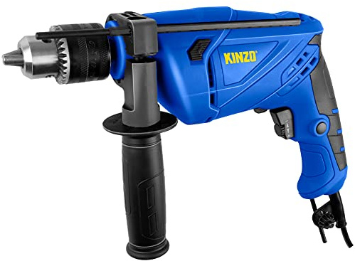 Stakmann Trapano a Percussione 710W con Regolatore di Velocità e Righello di Profondità, 3000 giri/min, Mandrino da 13mm, Impugnatura Antiscivolo, Manico Rotante 360°, Ideale per Lavori di Fai da Te