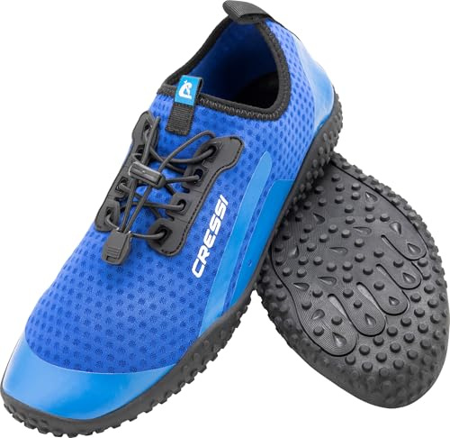 CRESSI Sonar Shoes - Unisex Wasserschuh für Erwachsene aus Mikroperforiertes Gewebe, Blau/Azurblau, 44 EU