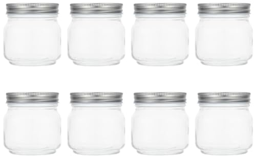 TOVINANNA 8 Pièces Petits Pots De Bocaux En Verre Transparent Mini Pots Contenant De Sucre Transparent Réservoir De Confiture Transparent Bocal Vide Pot De Stockage Miniature Un Verre