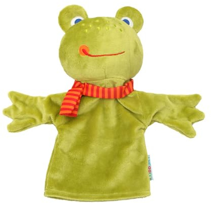 Fadcaer Hand Puppetsfor Kids, Animal Head Puppet Toy Soft Plush Animal Puppet for Children Puppet Theatre for Kids Boys Girls, Storytelling, Teaching, Preschool, Role-Play (Frog)