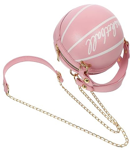 WESIEVYA Kreative Basketball-umhängetasche Damen Vielseitige Kleine Runde Pu-ledertasche Elegante Handtasche Mit Schulterriemen Für Alltag Urlaub Und Shopping Modisches Geschenk