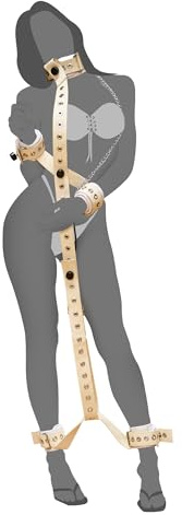 KlinikBondage Shibari Bondage-Style Fesselset BDSM I Fesseln hogtied Fixierung sehr stabil - Premium Sexspielzeug I handgefertigt aus Baumwolle (weiß)