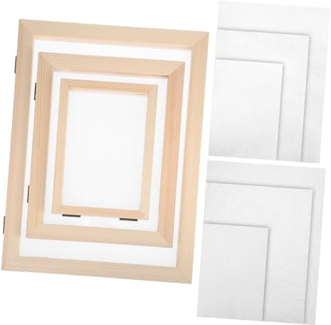 BELLIFFY Holzsieb Papierherstellung Mit Doppelrahmen Maschengewebe Und Absorbierendem Papier Für DIY Handgeschöpftes Papier Und Papierherstellungszubehör