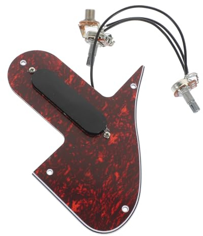 Mandolin Pickguard Assembly with Dual-coil Pickup 3ply Plate | Red Tortoise Pvc, for F-style Mandolin and Guitar, Low-noise High-output Design