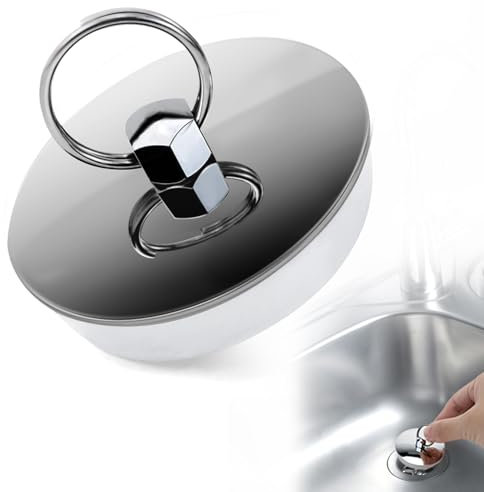 Abflussstopfen, Waschbeckenstöpsel, Stöpsel Badewanne Ausgestattet mit Gummidichtung, Wasserdicht, Hochtemperaturbeständig, Badewannenstöpsel für Bad, KüChe, Waschbecken, Badewanne
