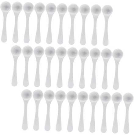 Gatuida Medidoras Estrechas Para Especias 2g (4ml) De Blanco Multifuncionales Para Cocinar y Hornear, Mini Cucharitas Para Frascos De Café y Condimentos, Juego Práctico De 100 Piezas