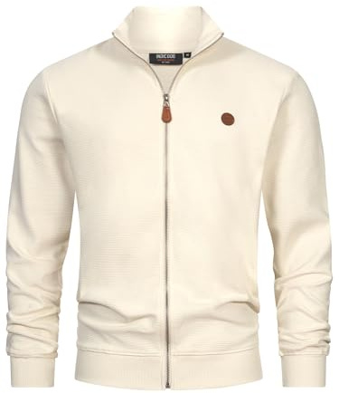 Indicode Herren INGuadalupe Strickjacke Cardigan-Sweater aus 100% Baumwolle | Klassische Strickjacke aus Baumwolle mit Rippbündchen, Cardigan, Herrenjacke, Freizeitjacke, Strickoberteil für Männer