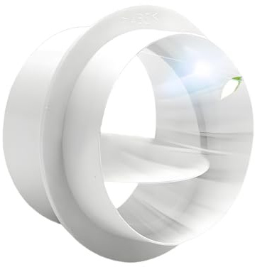 anti-retour pour conduits d'extraction d'air en PVC, contrôle du flux d'air, obturateur anti-retour, connecteur de tuyau d'aération blanc 100mm