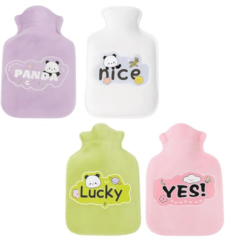 4 Mini Wärmflaschen, Niedliche Bären Wärmflasche Klein, Kleine Wärmflasche Für Unterwegs, Ideal Für Kinder, Frauen Und Senioren, Perfekt Für Winter, Camping Und Outdoor-Aktivitäten