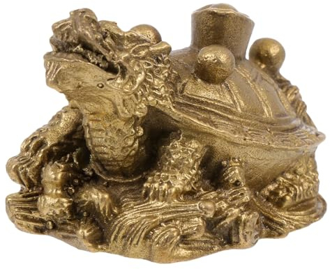YYZTXF 2 ück Barren-Drachen-Schildkröte-Ornament, Glück, Heimdekoration, chinesischer Stil, Gartenornamente, zufälliger Stil