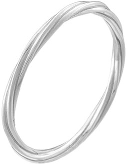 Whoiy Gold Ringe Damen Platin, Trauring Zart Ohne Stein Hochzeits Ring 950 Echtgold Damenring Größe 63 (20.1)