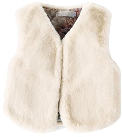 Générique Gilet en Fausse Fourrure Fille Polaire Gilet Sans Manche Manteaux Pour Enfants Couleur Unie Fourrure Artificielle Blouson Hiver Chaud Doudoune Sans Manche Enfant pour Sorties Hivernales
