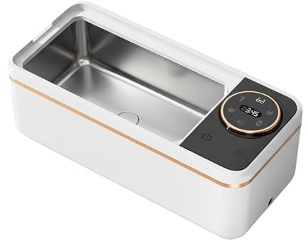 Macchina per la pulizia dei gioielli, multifunzionale da 450 ml, pulitore ad ultrasuoni per collane, set di pulizia a ultrasuoni, dispositivo per la cura dei gioielli con design robusto, strumento di