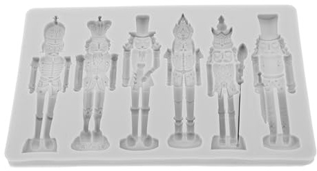 SUPVOX Stampo in Silicone Schiaccianoci per Cioccolato e Resina, Mini Stampo Natalizio Antiaderente per Decorazioni Fai da Te, per Pasta di Zucchero, Candele e Bomboniere